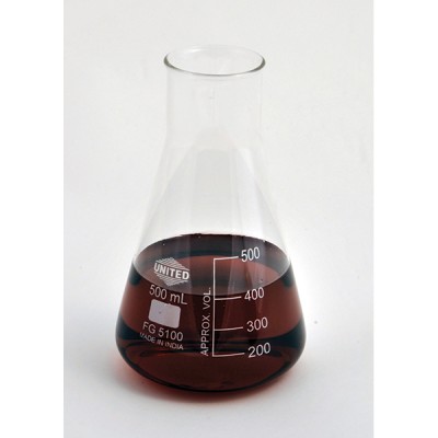 Erlenmeyer Flask, Wide Mouth, Borosilicate Glass